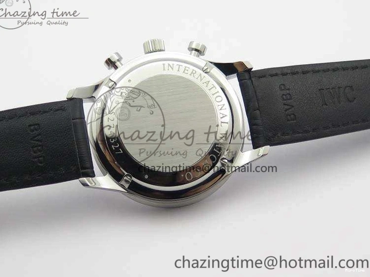 MIROTIME 0524 MoistureWicking Portuguese IW371491 ZF 1:1 Best Edition SS Blue Dial On Leather Strap A79350 (Slim Movement) V 7221